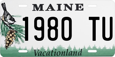 ME license plate 1980TU