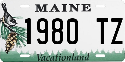 ME license plate 1980TZ