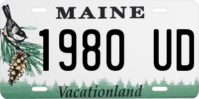 ME license plate 1980UD