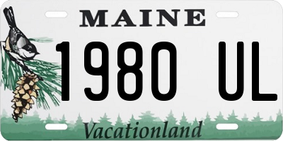 ME license plate 1980UL