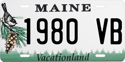 ME license plate 1980VB