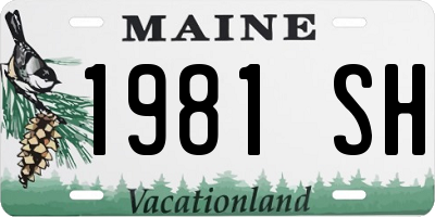 ME license plate 1981SH