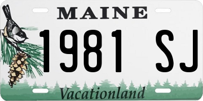 ME license plate 1981SJ