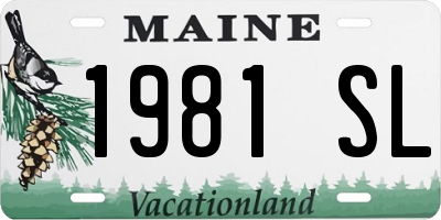 ME license plate 1981SL