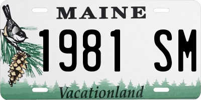 ME license plate 1981SM