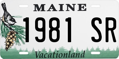 ME license plate 1981SR