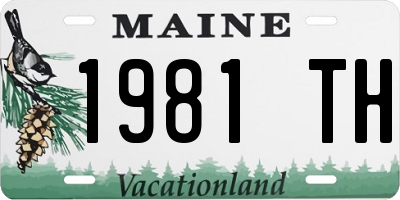 ME license plate 1981TH