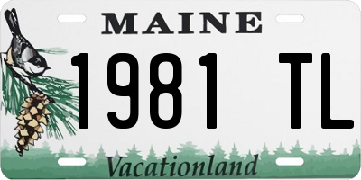ME license plate 1981TL