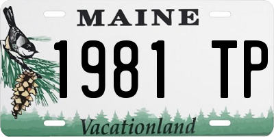 ME license plate 1981TP