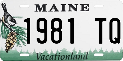 ME license plate 1981TQ