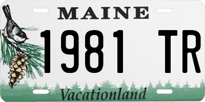 ME license plate 1981TR