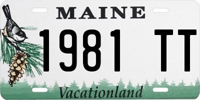 ME license plate 1981TT