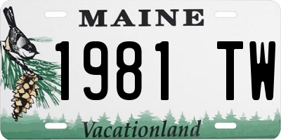 ME license plate 1981TW