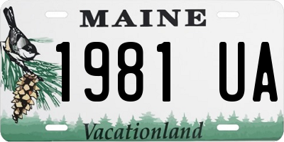ME license plate 1981UA