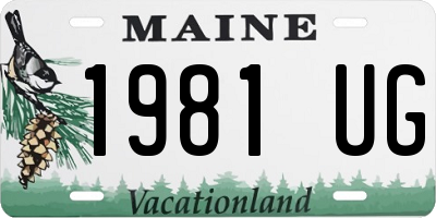 ME license plate 1981UG