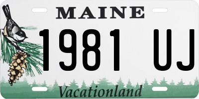 ME license plate 1981UJ