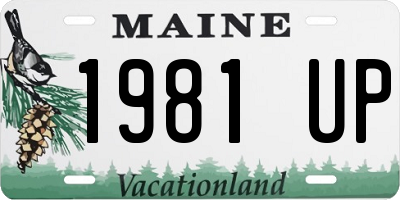 ME license plate 1981UP