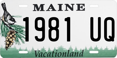 ME license plate 1981UQ