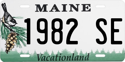 ME license plate 1982SE