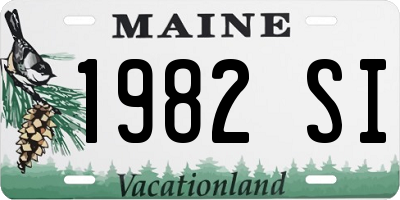 ME license plate 1982SI