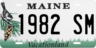 ME license plate 1982SM