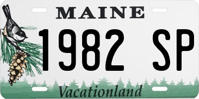 ME license plate 1982SP