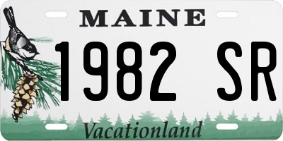 ME license plate 1982SR