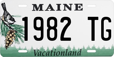 ME license plate 1982TG