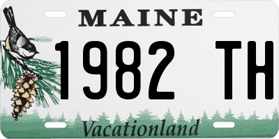 ME license plate 1982TH