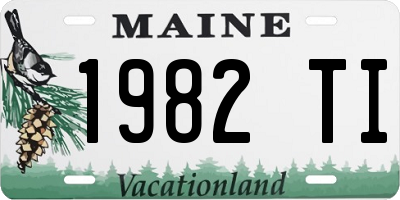 ME license plate 1982TI
