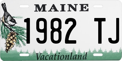 ME license plate 1982TJ