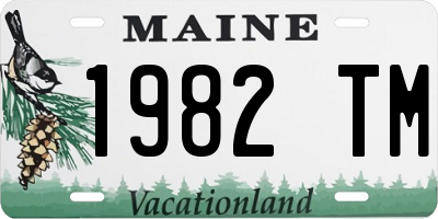 ME license plate 1982TM