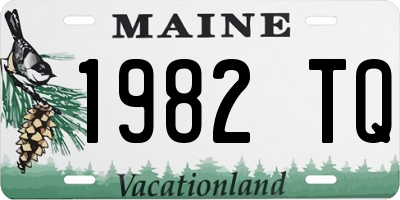 ME license plate 1982TQ