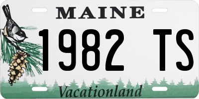 ME license plate 1982TS