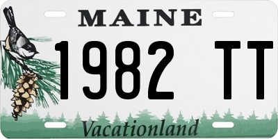ME license plate 1982TT