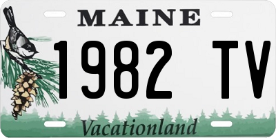 ME license plate 1982TV