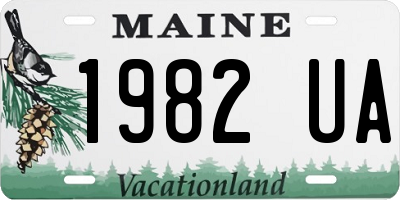 ME license plate 1982UA