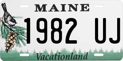 ME license plate 1982UJ