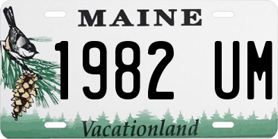 ME license plate 1982UM