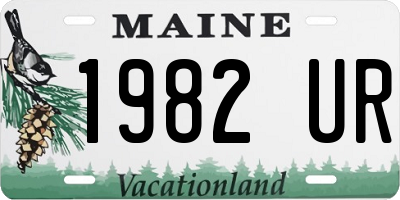 ME license plate 1982UR