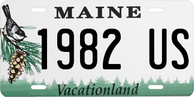 ME license plate 1982US