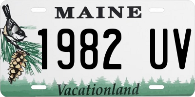 ME license plate 1982UV