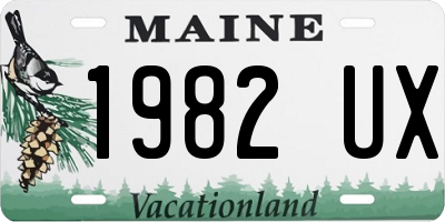 ME license plate 1982UX