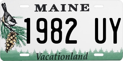 ME license plate 1982UY