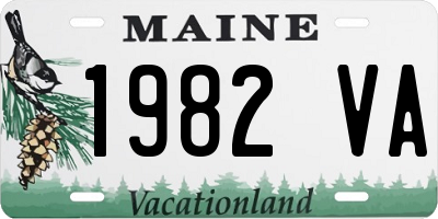 ME license plate 1982VA