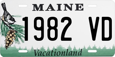ME license plate 1982VD