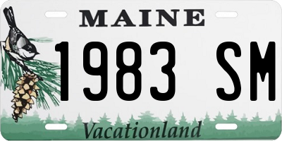 ME license plate 1983SM
