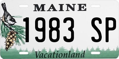 ME license plate 1983SP