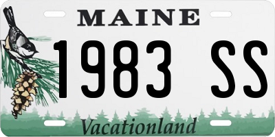 ME license plate 1983SS