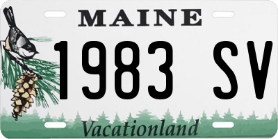 ME license plate 1983SV